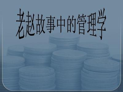 財(cái)務(wù)管理咨詢(xún)老趙的故事PPT